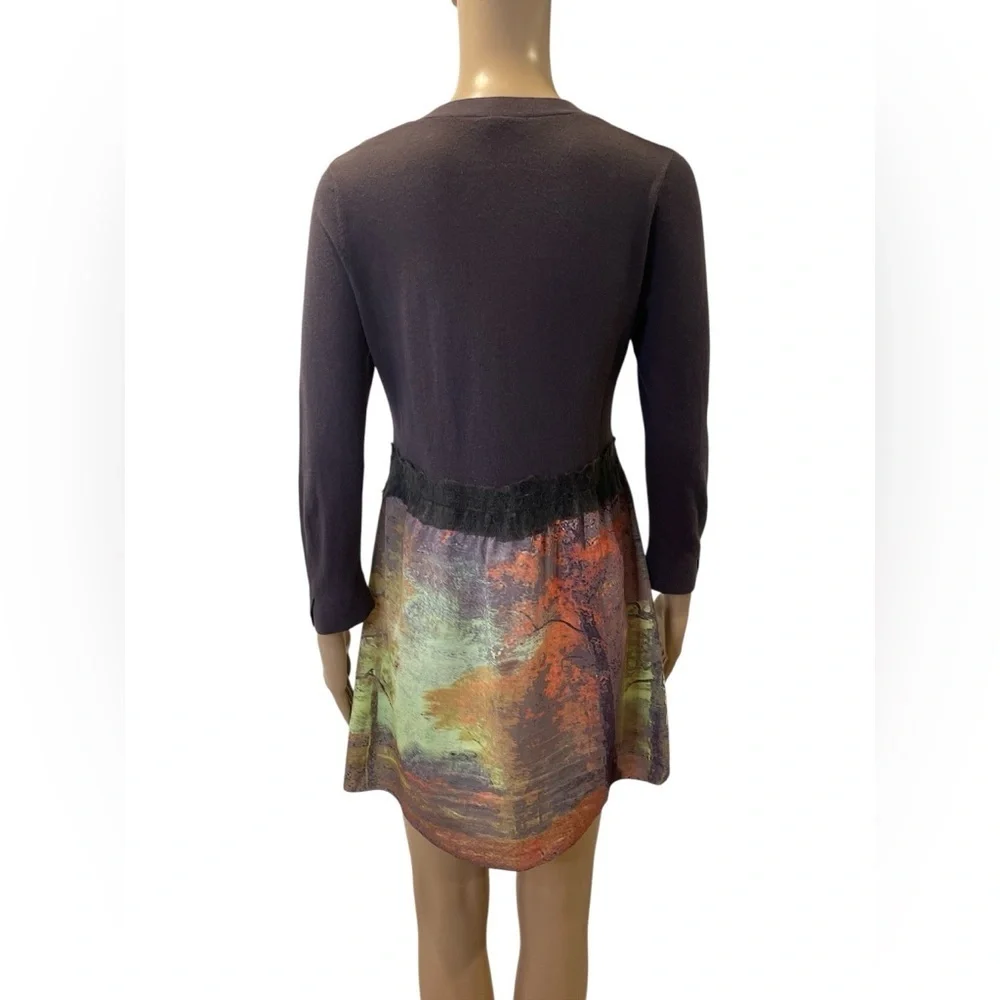 Anthropologie Knitted & Knotted Foliage Multicolor Long Sleeve Cardigan size S
